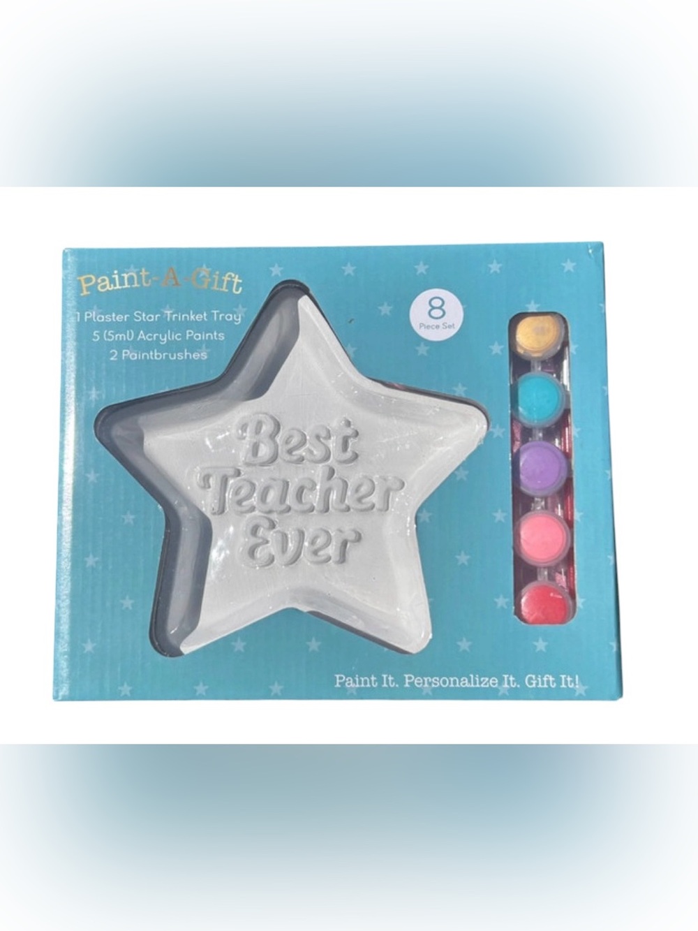 Star Trinket Tray Paint Set - 'Best Teacher Ever' - New